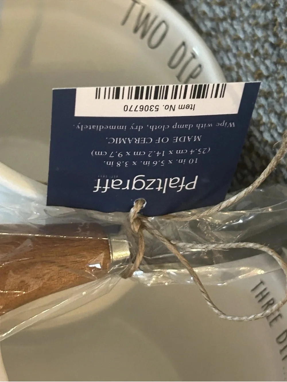 Pfaltzgraff Dip Bowls w/ Spreader White 